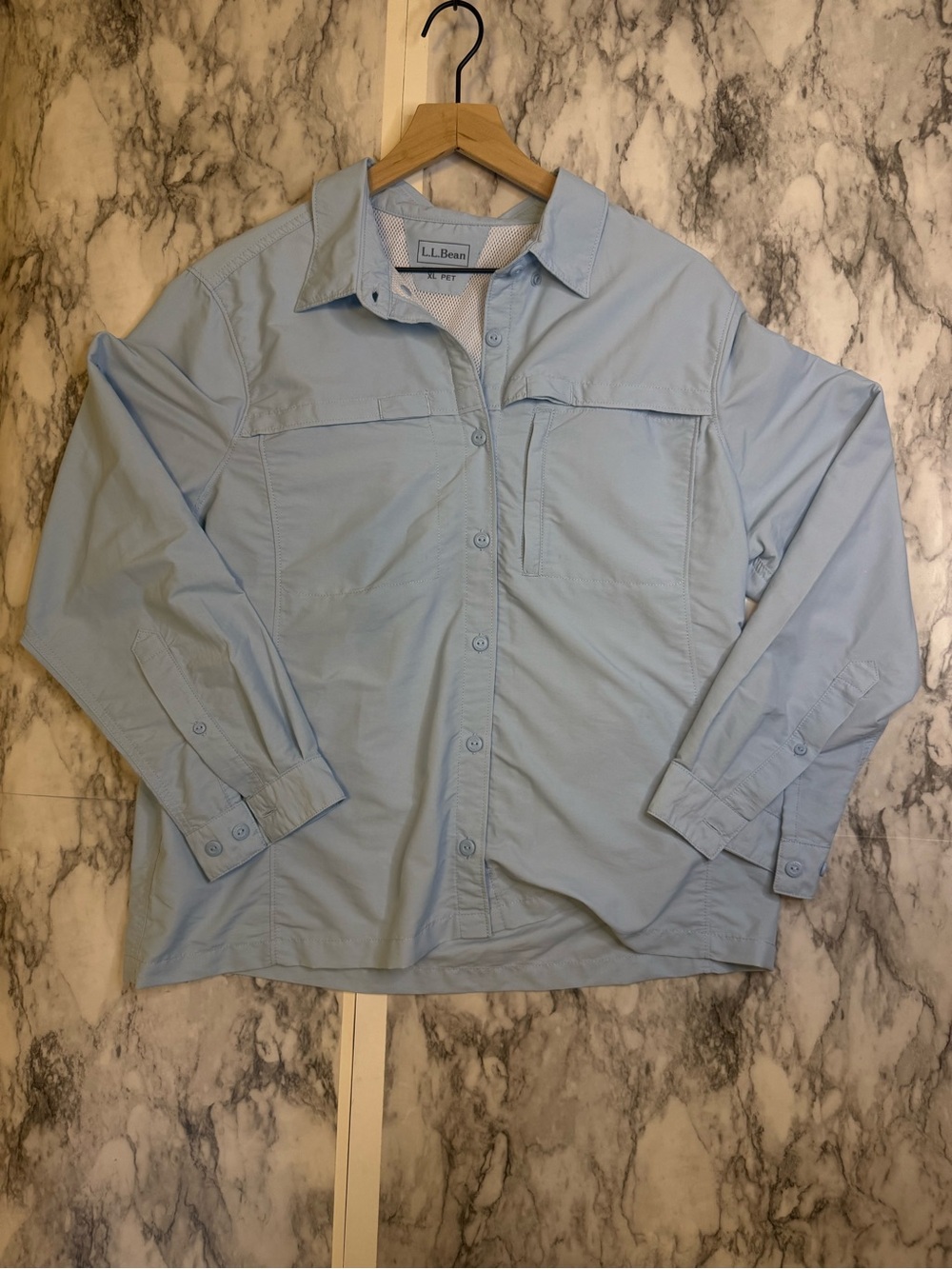 L.L.Bean Women’s Light Blue Fishing/Outdoor Button Down Shirt XLP
